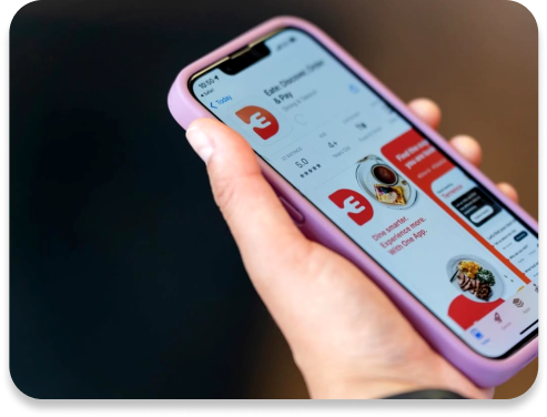 Eate app on a mobile phone